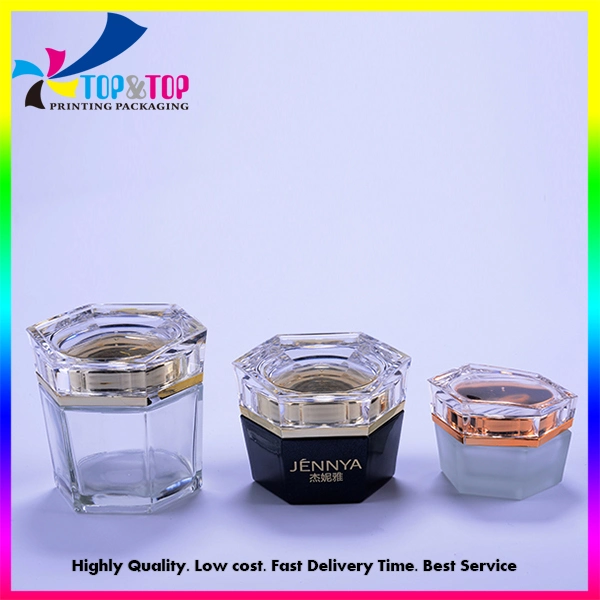 Customized Logo Luxury Cosmetic Containers 50g Acrylic Plastic Cream Clear Jar Manufacturer